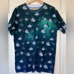 Disney Mickey Head‎ in Space Tee Shirt Medium Unisex
